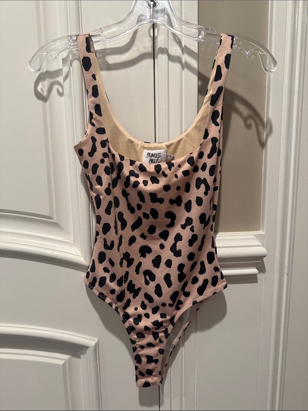 Princess Polly Tan/Pink and Black Leopard Print One-Piece